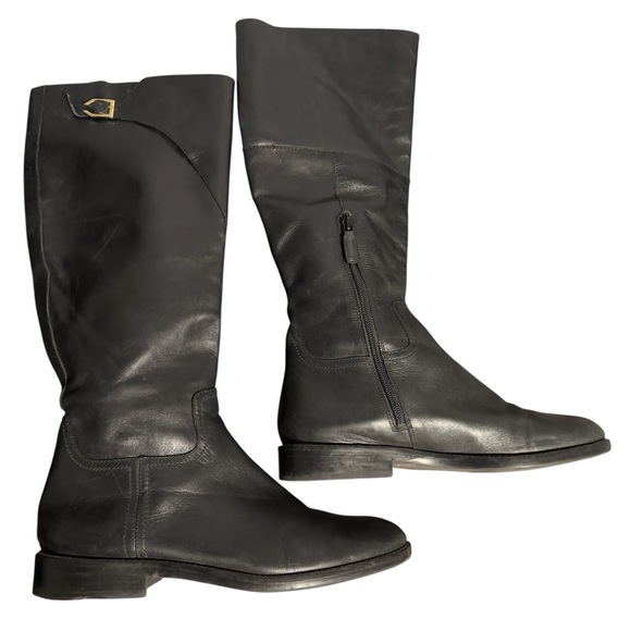 Cole Haan Harrington Black Riding Boots - Picture 3 of 9